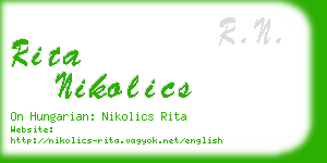 rita nikolics business card